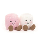 Jellycat: maskotki pianki Amuseable Pink And White Marshmallows 15 cm - Noski Noski