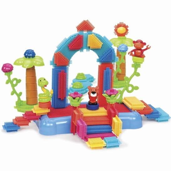 Bristle Blocks: klocki jeżyki w pudełku Jungle Adventure Storage Bucket 58 el. - Noski Noski