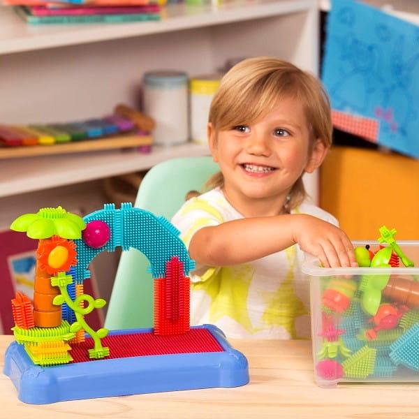 Bristle Blocks: klocki jeżyki w pudełku Jungle Adventure Storage Bucket 58 el. - Noski Noski