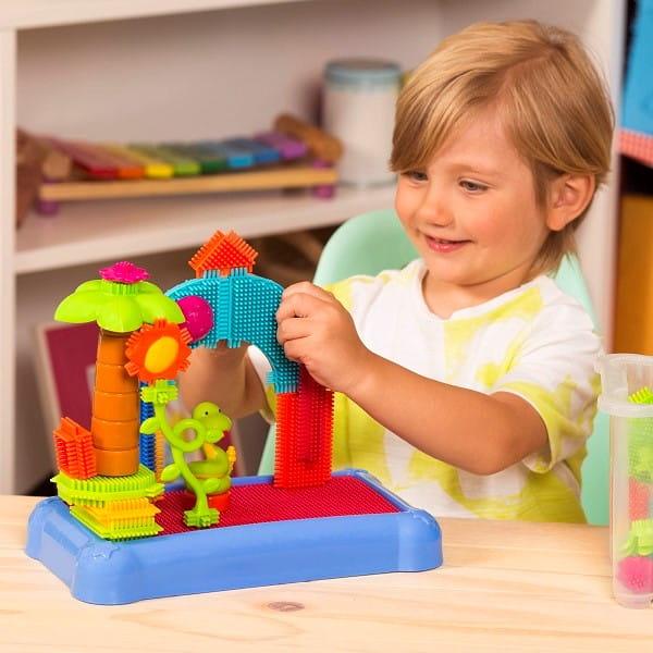 Bristle Blocks: klocki jeżyki w pudełku Jungle Adventure Storage Bucket 58 el. - Noski Noski