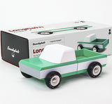 Candylab Toys: drewniany samochód pick-up Americana Longhorn Green - Noski Noski