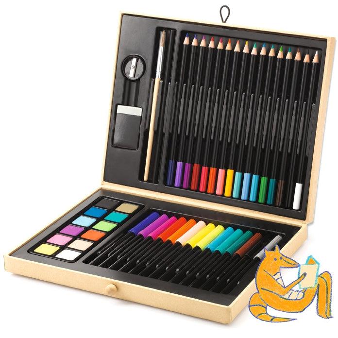Djeco: zestaw artystyczny teczka Color Box 47 el. - Noski Noski