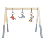 Little Dutch: drewniany pałąk z zabawkami Baby Gym Ocean - Noski Noski
