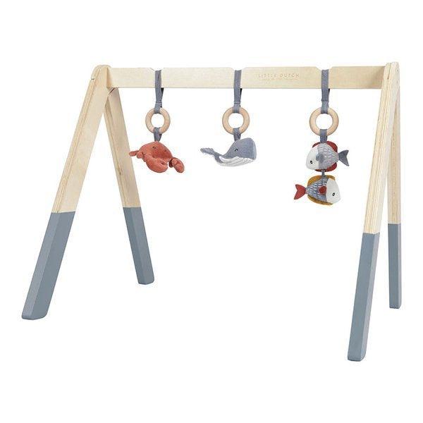 Little Dutch: drewniany pałąk z zabawkami Baby Gym Ocean - Noski Noski