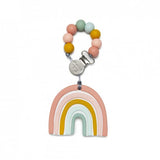 Loulou Lollipop: gryzak silikonowy z zawieszką tęcza Pastel Rainbow - Noski Noski