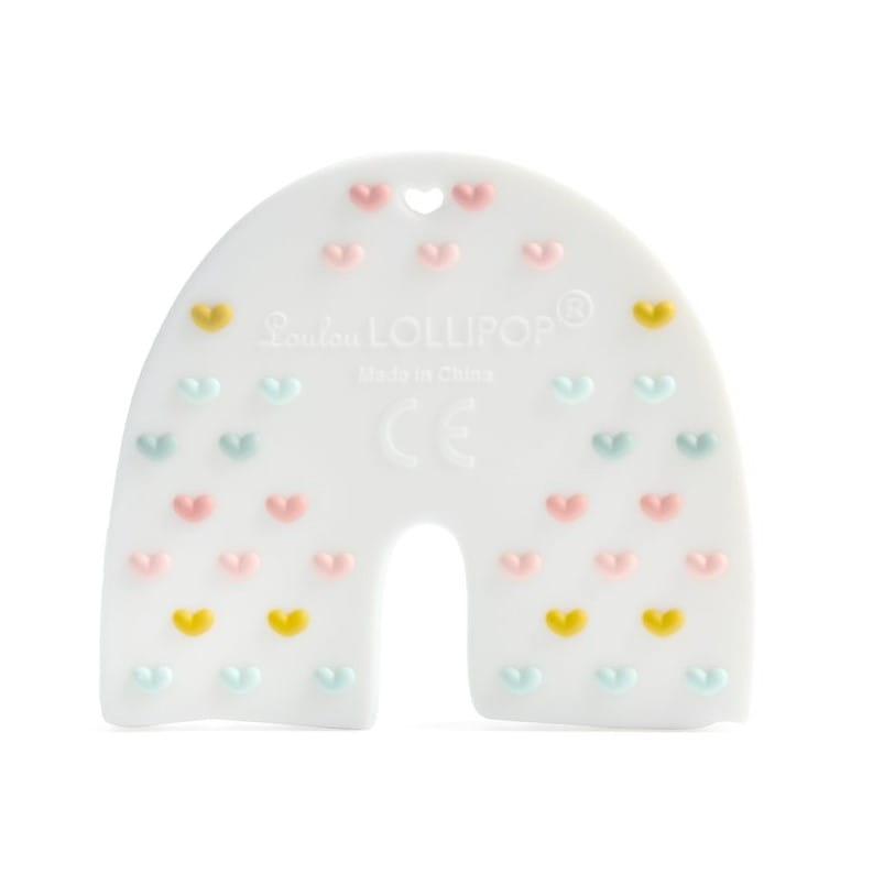 Loulou Lollipop: gryzak silikonowy z zawieszką tęcza Pastel Rainbow - Noski Noski
