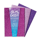 Ooly: notes z brokatem Oh My Glitter! Pink 3 szt. - Noski Noski