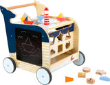 Small Foot: drewniany pchacz aktywnościowy Baby Walker Whale - Noski Noski